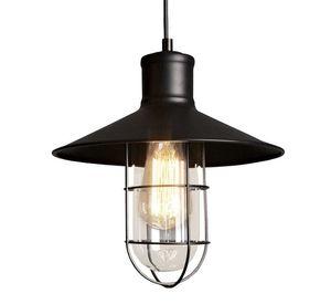 LÁMPARA COLGANTE VINTAGE NEGRA E27 1X60W