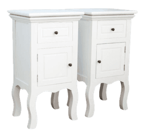 SET 2 VELADORES LIBRERO PARMA PUERTA + CAJON BLANCO