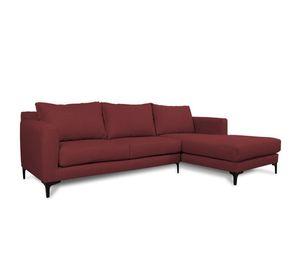 Seccional Kaile Chenille Tipo Lino Rojo