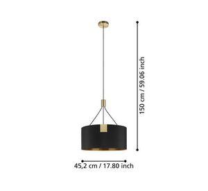 Lámpara Colgante Tortola Dorado 3X40W IP20, E27 Cod.39964