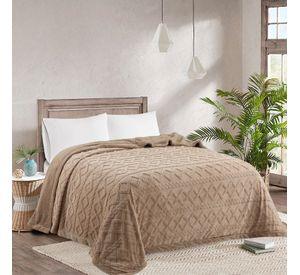 Frazada Térmica 2 plazas 100% poliéster Beige