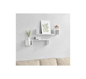 Repisas Flotantes Modernas Modelo 5 Set de 2 Repisas Blanco