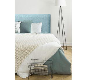 Respaldo de Cama Flat Vivo Lino Verde Jeans - Queen