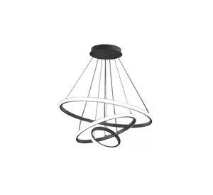Lámpara de techo colgante led triple aro 80w multicolor