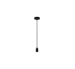 Soquete E27 lámpara colgante 3 unidades color negro