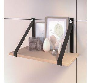 REPISA CUADRADA PINO BLACK VEKKAHOME