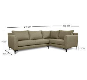 Seccional Alanna Felpa Beige