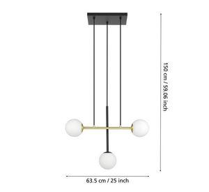 Lámpara Colgante Paz E14 3X40W IP20 Cod.390177