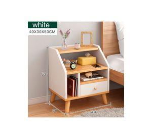 Velador 2 niveles 1 cajon 40x30x53cm Chic Home
