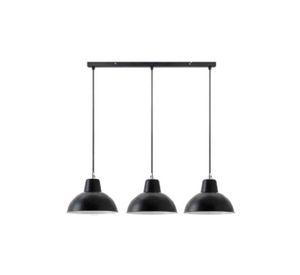 Lámpara Colgante Loft 3 Luces Negro