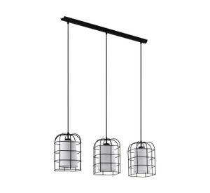 Lámpara Colgante Bittams Acero Negro E27, IP20, 3X28W cod.43355
