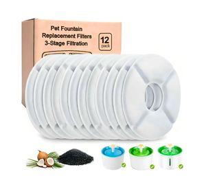 Pack 12 Filtros Bebedero Fuente Agua Eléctrico Gato Perro