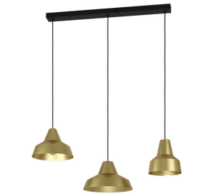 Lámpara Colgante Savarna Acero Negro H1300 E27 3x40W IP20 Cod390016
