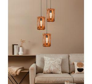 Lámpara Colgante Vintage Decorativa Rústica 3 Luces Jhn