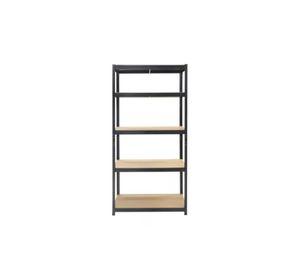 Estante Metálico Negro 5 Niveles Altura Ajustable 180x90x40