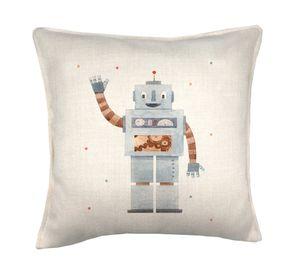 Cojín decorativo Robot linet crudo 45x45 cm