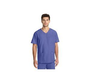 POLERA CLÍNICA HOMBRE CUELLO EN V CK783A CIEL