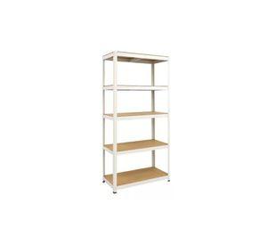Estante Metálico 150x70x30 Repisas 5 Blanco
