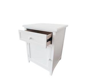 VELADOR DORMITORIO RECCO CAJON PUERTA IZQUIERDO BLANCO
