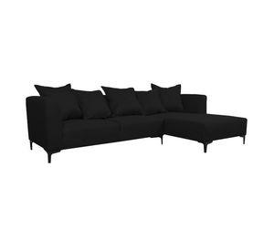 Seccional Cordelia Chenille Tipo Lino Negro