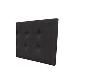 Respaldo Elegante Super King Capitone 200x60 CM Gris Oscuro Felpa Botones