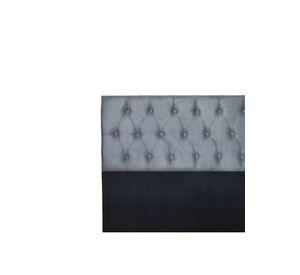 Respaldo King Piso Capitone Premiun 180x140 CM Gris Azulado Felpa