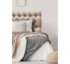 Respaldo de Cama Capitoné Premium Lino Beige - Queen