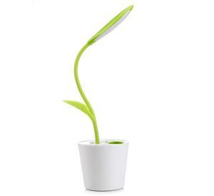 LAMPARA DE SOBREMESA PLANTA VERDE CLARO LED USD 1X3W
