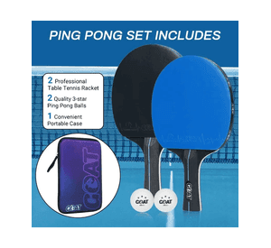 X2 Raqueta Tenis De Mesa Goat Sport Estuche + 2 Pelota