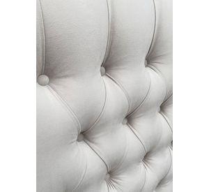 Respaldo de Cama Capitoné Premium Felpa Crema - 2 Plazas