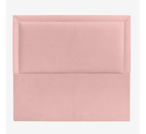 Respaldo de Cama Flat Frame Vivo Felpa Rosado Claro - 2 Plazas