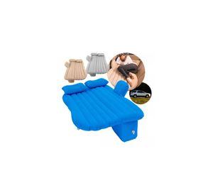Colchón Infable Automóvil 2 Almohadas + Compresor Azul