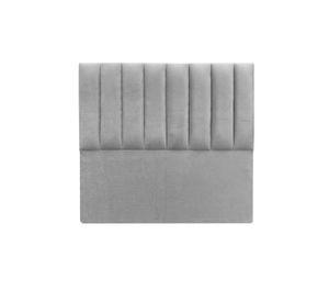 Respaldo de Cama Tubular Vertical Felpa Gris Plata - Super King