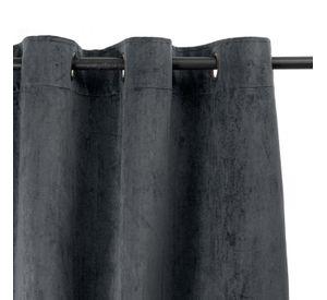 Set Cortinas 4 pzas New Velvet -Velo Bordado Gris