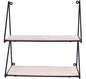 Repisa Metálica Base de Madera