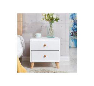 Velador Premium doble cajon 48x35x45cm Chic Home