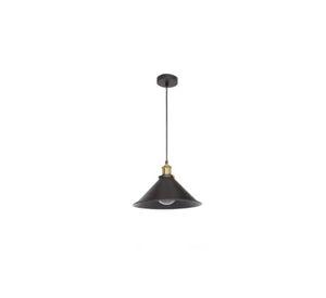 Lámpara colgante techo metal vintage 22 cm color negro