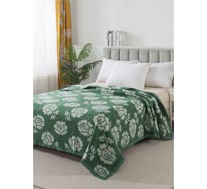 FRAZADAS ANDES CLASSIC JACQUARD VERDE 1.5 PLAZA