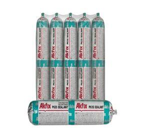 Pack 6 Selladores de Poliuretano Akfix P635 Negro Industrial 600 ml