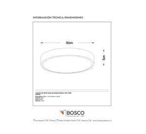 LAMPARA DE TECHO UNAR LED DORADO Ø30CM 18W 2700K