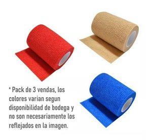 Pack 3 Venda Compatible Con Coban Autoadherente 7.5cm X 4.5m