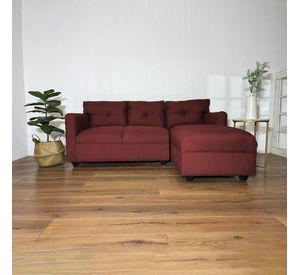 Seccional Mateo Chenille Rojo Pata Plastica