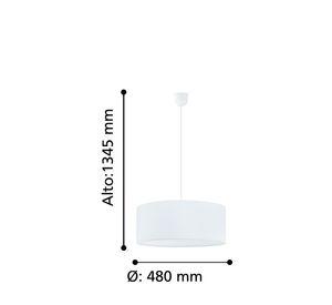 Lámpara Colgante Sitia acrilico Blanco 3X60W IP20, E27 cod.79065