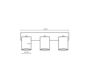 Foco Sobrepuesto Silo 3 Luces GU10 Blanco