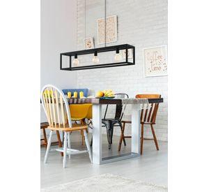 LAMPARA COLGANTE COLGAR ELSWICK ACERO NEGRO E27 3X60W IP20 COD.49564