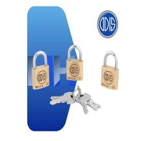 Candados Odis B30 30mm Bronce Solido Llaves Iguales X 3 Unds
