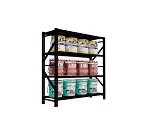 Estante Metálico Negro Rack 200x200x60cm 800kg Armado Rápido