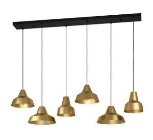 LAMPARA COLGANTE SAVARNA ACERO NEGRO E27 6X40W IP20 COD390017