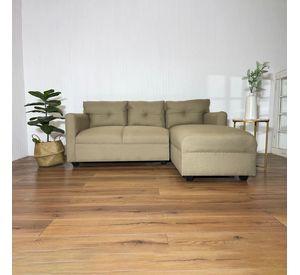 Seccional Mateo Chenille Beige Pata Plastica