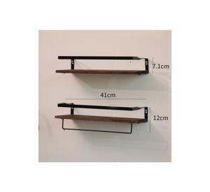 Repisas Flotantes De Madera Modernas Kit X2 Colores